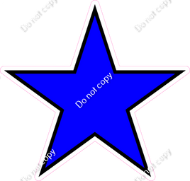 Flat - Blue Star - Outlined