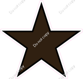 Flat - Chocolate Star - Outlined