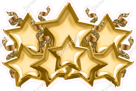 Foil Star Panel - Gold