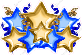 Foil Star Panel - Gold & Blue