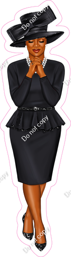 Church Lady - Black Dress - Dark Skin Tone w/ Variants