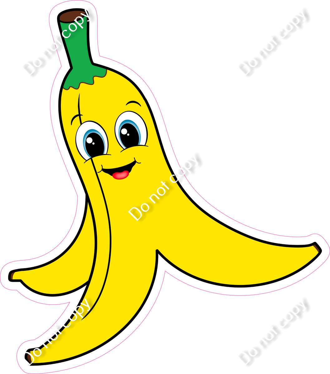 Food Characters Banana Sign Swag USA