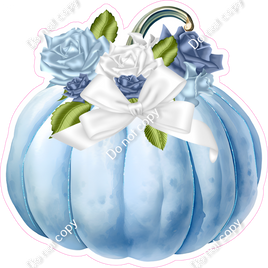 Baby Blue Pumpkin and Flowers w/ Variants
