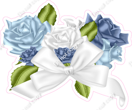 White & Baby Blue Flowers w/ Variants