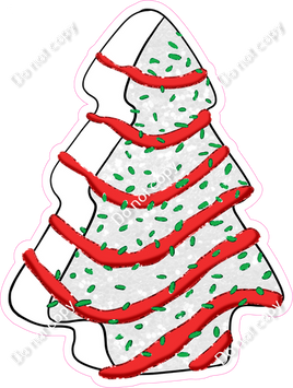 White Christmas Tree Cake Snack w/ Variants