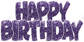 Sparkle - Purple Happy Birthday Statement