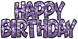 Bokeh - Purple Happy Birthday Statement