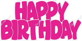 Flat - Hot Pink Happy Birthday Statement