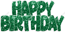Sparkle - Green Happy Birthday Statement