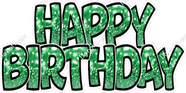 Bokeh - Green Happy Birthday Statement
