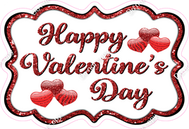 Mini - Red & White Happy Valentine's Day Statement