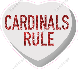 Conversation Heart - Cardinals Rule - Candy Heart