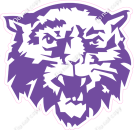 Purple Tiger General Mascot