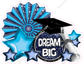 Caribbean, Navy Blue Dream Big Statement with Fan w/ Variant