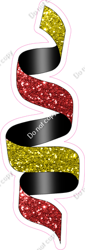 Sparkle Red, Yellow Black Streamer - Style 1