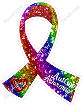Autism Awareness Ribbon - Rainbow