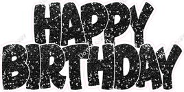 Sparkle - Black Happy Birthday Statement