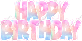Pastel - Happy Birthday Statement