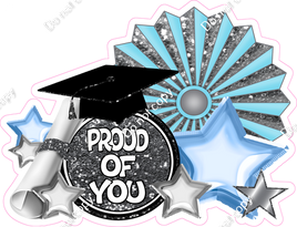 Baby Blue & Silver Proud of You Statement with Fan w/ Variant