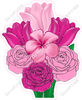 Hot Pink & Baby Pink Rose Bundle w/ Variants