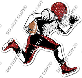 Football - Running Back - Red Sparkle w/ Variants
