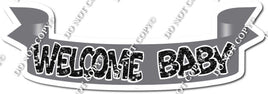 Sparkle Black - Welcome Baby Banner w/ Variants