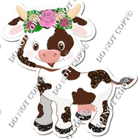 White Spotted Cow with Flower Crown w/ Variants