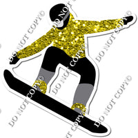Sparkle Yellow - Snow Boarder Silhouette w/ variants