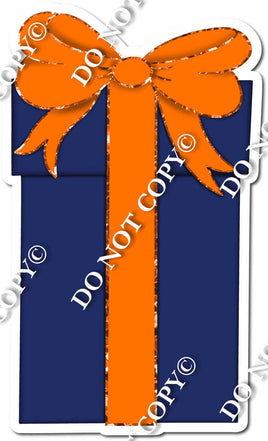Navy Blue & Orange Present