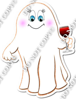 Girl Ghost with Wine