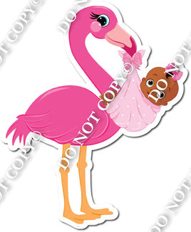 Flamingo Dark Skin Tone Baby Girl w/ Variants