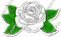 Rose with Leaves w/ Variants