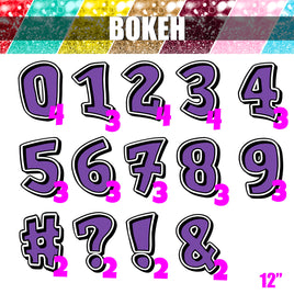 Bokeh - 12" GR 41 pc Number Sets