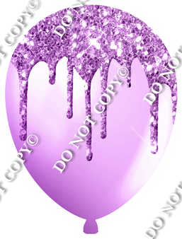 Light Purple Balloon with Purple Drip