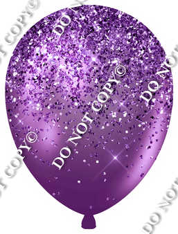 Purple, Purple Glitter Balloon