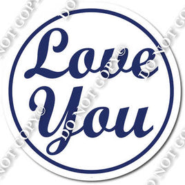 Love You for Flat Navy Blue Frame