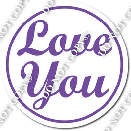 Love You for Flat Purple Frame