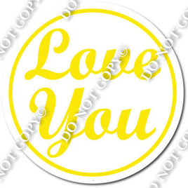 Love You for Flat Yellow Frame