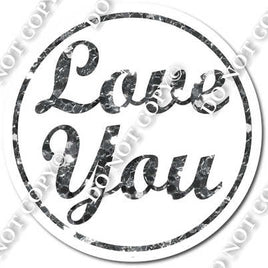 Love You for Sparkle Silver Vertical Frame