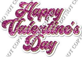 Hot Pink Sparkle Happy Valentine's Day