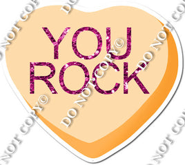 Conversation Heart - You Rock - Candy Heart