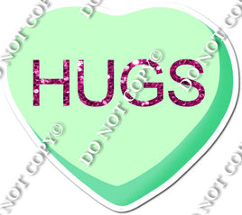 Conversation Heart - Hugs - Candy Heart