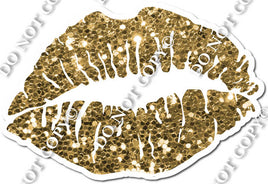 Gold Sparkle Lips