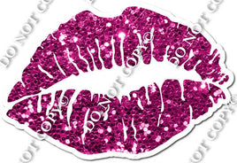 Hot Pink Sparkle Lips