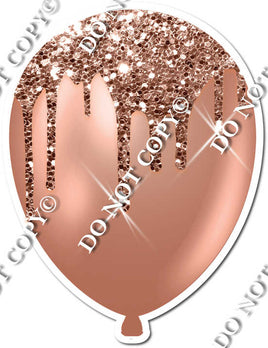 Rose Gold Balloon with Rose Gold Drip