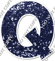 23.5" KG Individual Navy Blue Sparkle - Alphabet Pieces