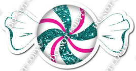 Teal Sparkle and Pink Candy