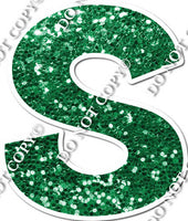 23.5" KG Individual Green Sparkle - Alphabet Pieces