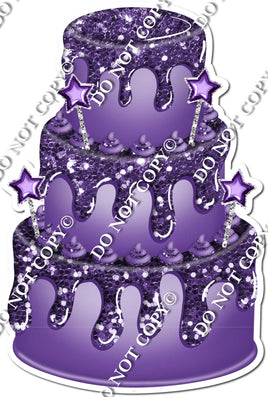 Purple Cake, Purple Dollops & Drip