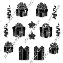 14 pc Black Present Set Flair-hbd0509